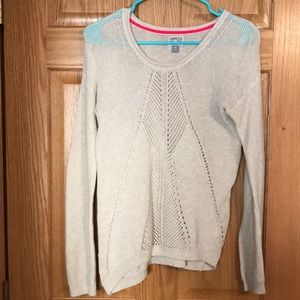 Converse small cream sweater.